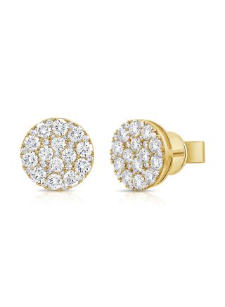 2.16CT DIAMOND CIRCLE STUD EARRINGS