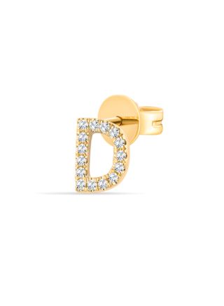 .04CT DIAMOND INITIAL D STUD EARRINGS