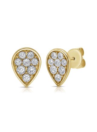 .18CT DIAMOND PEAR MIRACLE SETTING STUD EARRINGS
