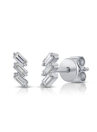 .15CT BAGUETTES DIAMOND STUD EARRINGS