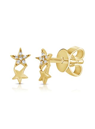 .03CT DIAMOND STAR STUD EARRINGS
