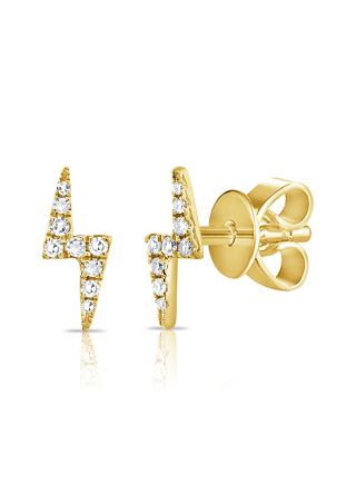 .11CT DIAMOND LIGHTNING BOLT STUD EARRINGS