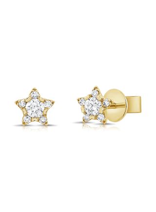 0.08CT DIAMOND STAR STUD EARRINGS