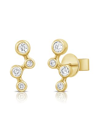 0.15CT DIAMOND BEZEL SET STUD EARRINGS