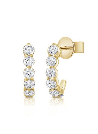 0.47CT DIAMOND CAGE HUGGIE EARRINGS