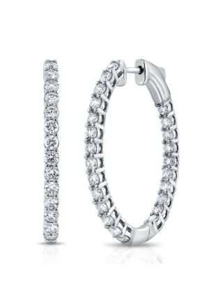 2.55CT DIAMOND HOOP EARRINGS
