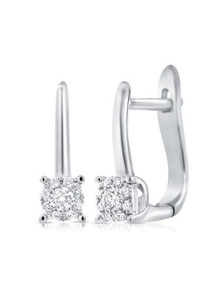 .18CT DIAMOND ILLUSION LEVERBACK EARRINGS