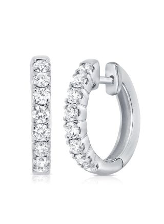 .93CT DIAMOND HUGGIE EARRINGS