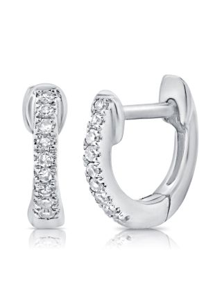 .07CT DIAMOND HUGGIE EARRINGS