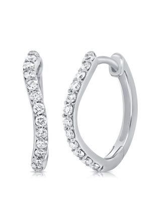 0.18CT DIAMOND HUGGIE EARRINGS