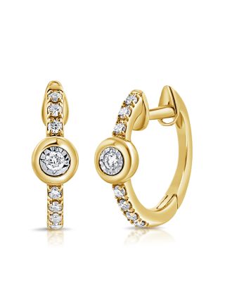 .16CT DIAMOND MIRACLE SETTING HUGGIE EARRINGS