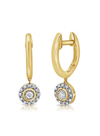 .12CT DIAMOND MIRACLE SETTING HUGGIE EARRINGS