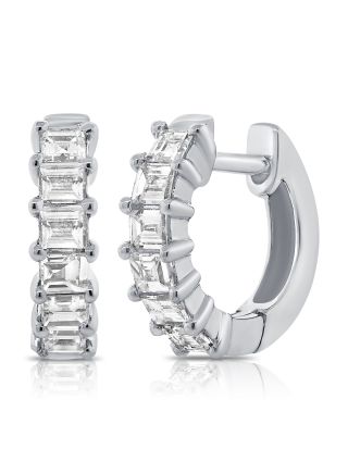 .65CT BAGUETTES DIAMOND HUGGIE EARRINGS