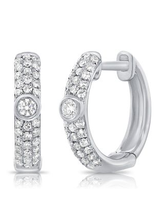 .24CT DIAMOND HUGGIE EARRINGS