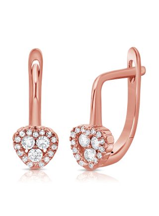 .31CT DIAMOND HEART LEVERBACK EARRING