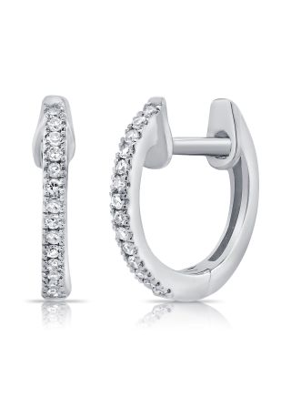 .07CT DIAMOND HUGGIE EARRINGS