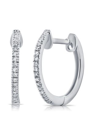 .08CT DIAMOND HUGGIE EARRINGS