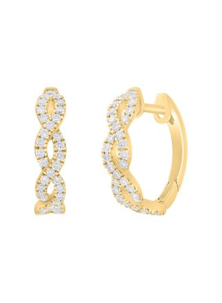 .45CT DIAMOND INFINITY HUGGIE EARRINGS