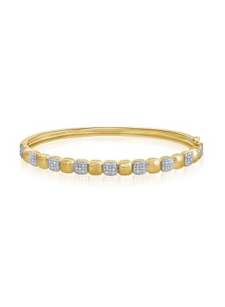 0.56CT DIAMOND PAVE SQUARE BANGLE