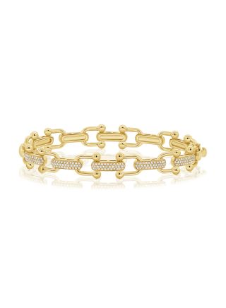 .54CT DIAMOND LINK BANGLE