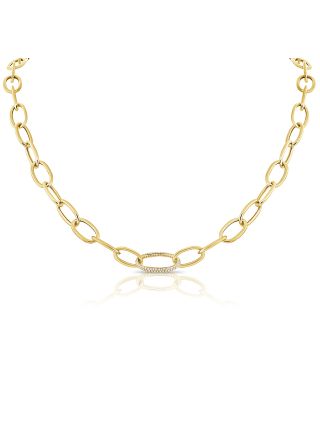 .33CT DIAMOND OVAL LINK NECKLACE