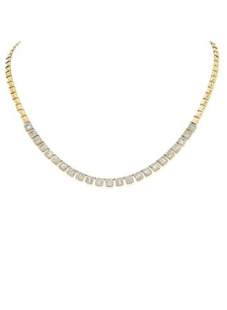 2.55CT BAGUETTES AND ROUND DIAMOND NECKLACE