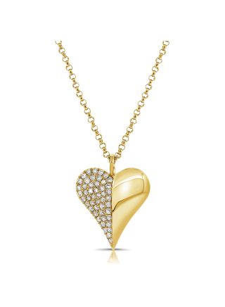 .13CT DIAMOND HEART PENDANT NECKLACE