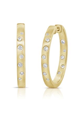 .53CT DIAMOND CONFETTI HOOP EARRINGS