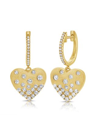 .72CT DIAMOND HEART CONFETTI DROP EARRINGS
