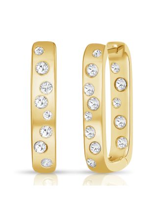 .68CT DIAMOND CONFETTI HOOP EARRINGS