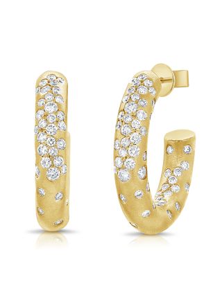 2.15CT DIAMOND CONFETTI HUGGIE EARRINGS