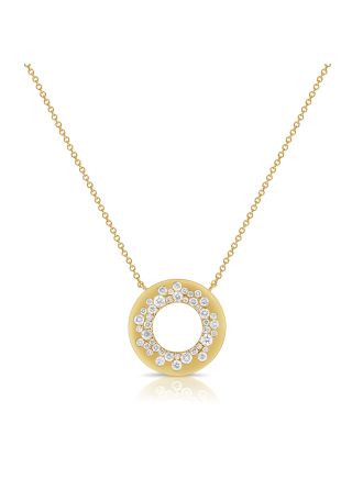 1.20CT DIAMOND CIRCLE CONFETTI PENDANT NECKLACE