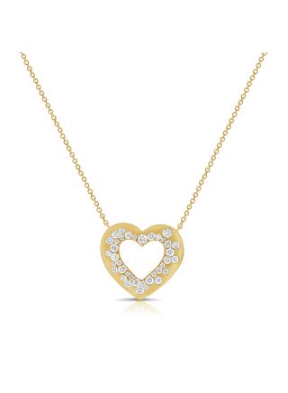 .87CT DIAMOND HEART CONFETTI PENDANT NECKLACE