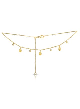 .08CT DIAMOND PEAR CHOKER NECKLACE