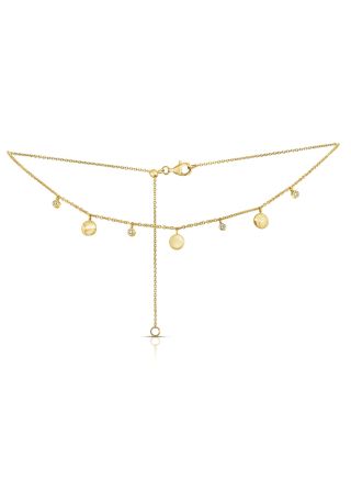 .08CT DIAMOND CIRCLE CHOKER NECKLACE