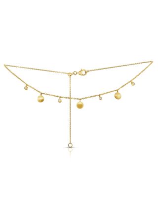 .08CT DIAMOND CIRCLE CHOKER NECKLACE
