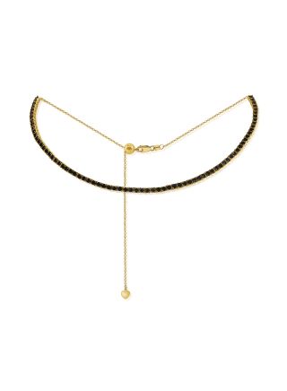 3.60CT BLACK DIAMOND CHOKER NECKLACE