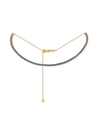 3.90CT SAPPHIRE CHOKER NECKLACE