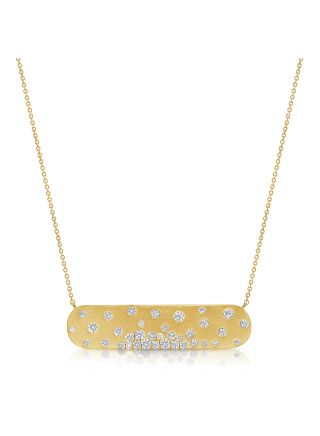 1.27CT DIAMOND BAR CONFETTI PENDANT NECKLACE