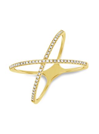 .16CT DIAMOND CROSSOVER RING