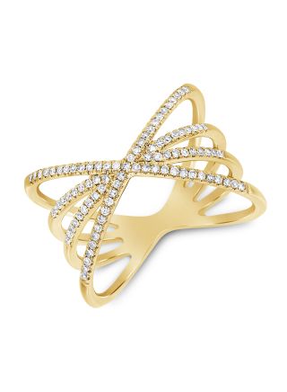 .30CT DIAMOND CROSSOVER RING