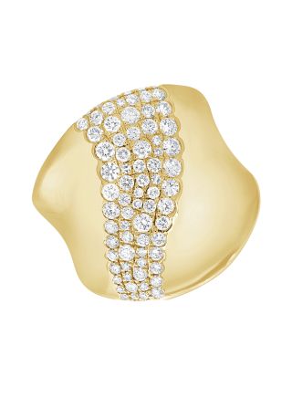 1.30CT DIAMOND BEZEL SET CIGAR RING