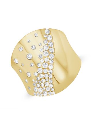 1.10CT DIAMOND BEZEL SET CIGAR RING