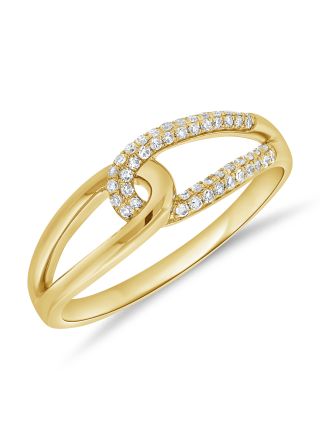 0.16CT DIAMOND CROSSOVER RING