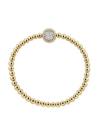 0.64CT DIAMOND CIRCLE ILLUSION BALL BRACELET