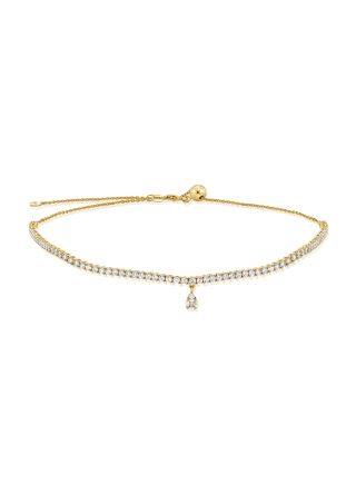 3.45CT MARQUISE, PEAR, PRINCESS AND ROUND SHAPE DIAMOND CHOKER NECKLACE
