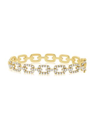 2.11CT DIAMOND PAPERCLIP LINK BANGLE
