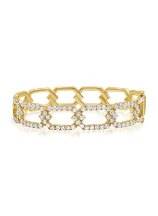 3.97CT DIAMOND LINK BANGLE