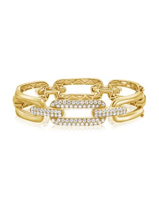1.76CT DIAMOND PAPERCLIP BANGLE