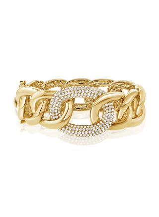 3.94CT DIAMOND LINK BANGLE
